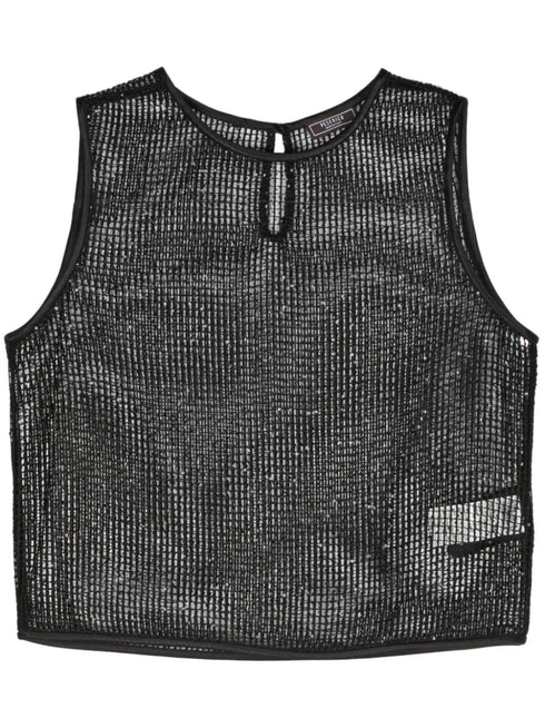 top de punto abierto con lentejuelas