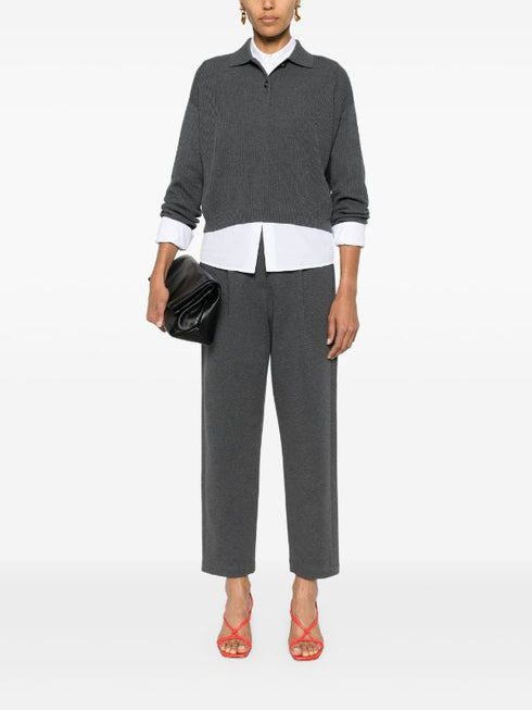 укороченные зауженные спортивные брюки