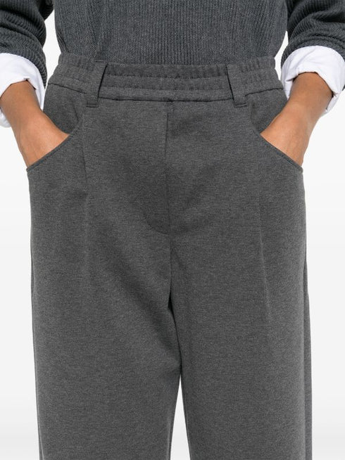 укороченные зауженные спортивные брюки