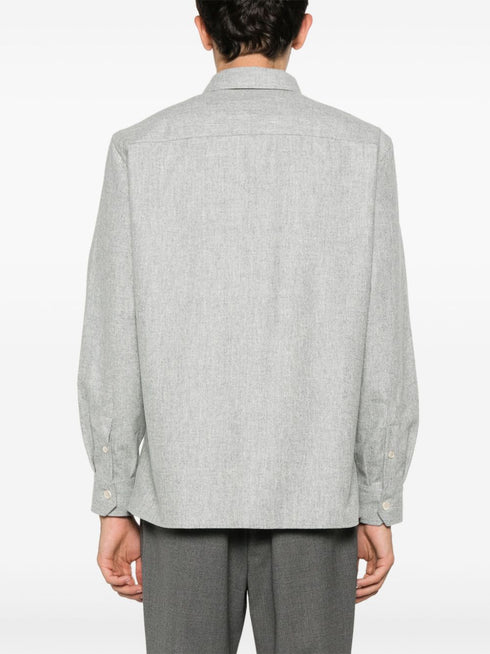 mélange-effect wool shirt