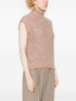 roll-neck sleeveless jumper