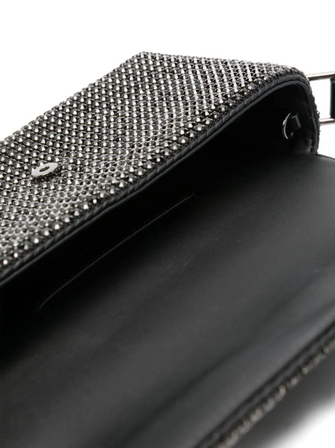 сумка через плечо, украшенная драгоценными камнями