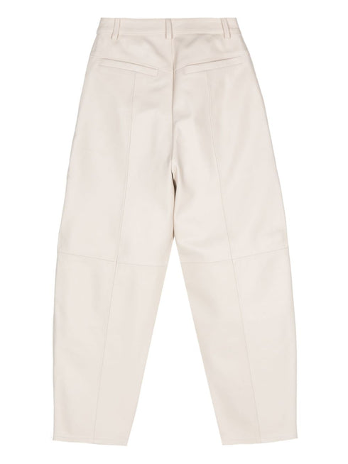 зауженные кожаные брюки