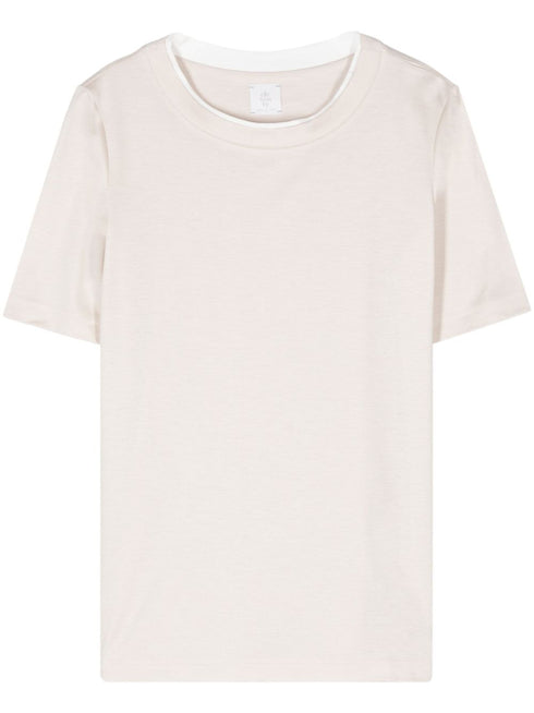 футболка с многослойными деталями