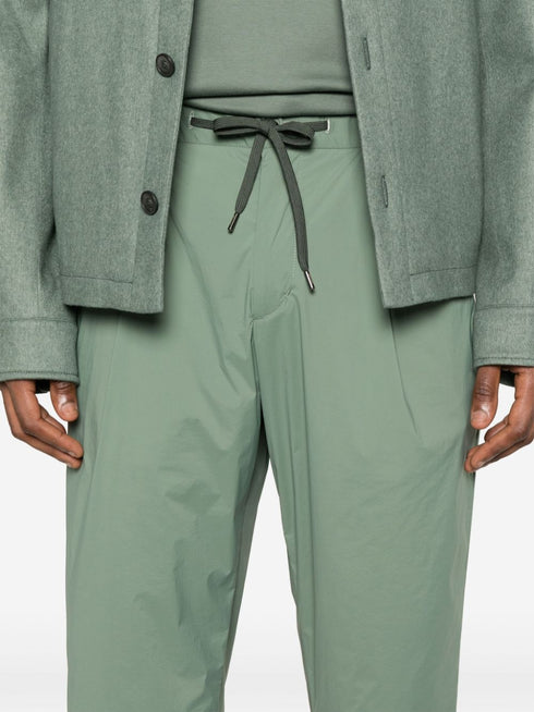 drawstring straight-leg trousers