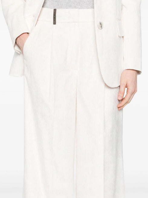 corduroy straight-leg trousers