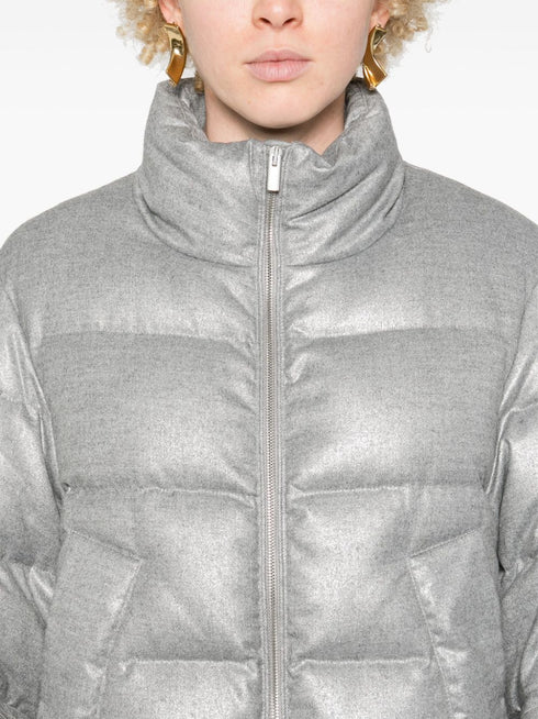 glitter-embellished puffer jacket