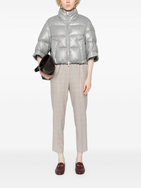 glitter-embellished puffer jacket