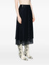 pleated midi skirt