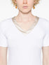 ribbed-knit cotton T-shirt
