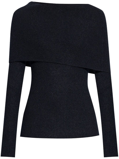 Top de manga larga de punto acanalado