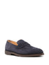 penny-slot suede loafers