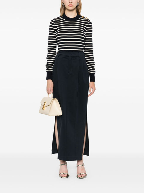 pleat-detailing pencil skirt