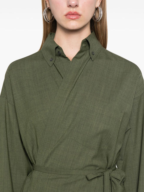 vestido largo cruzado