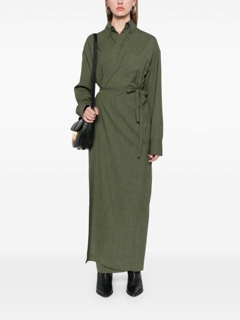 vestido largo cruzado