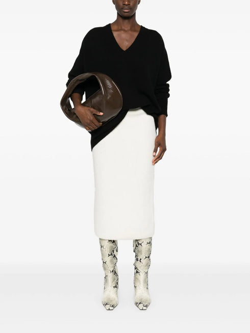 falda de punto acanalado