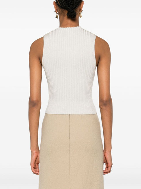 fine-ribbed tank top