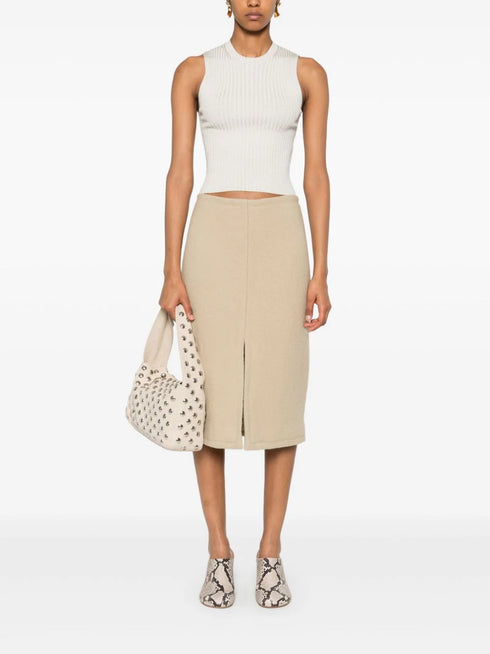 fine-ribbed tank top