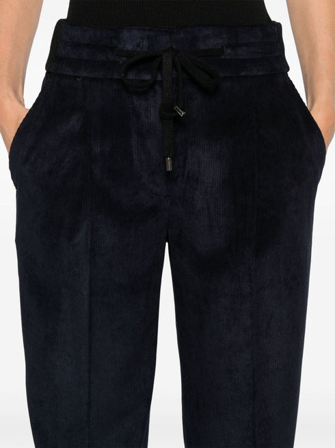 tapered needlecord trousers