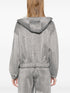 metallic-effect hoodie