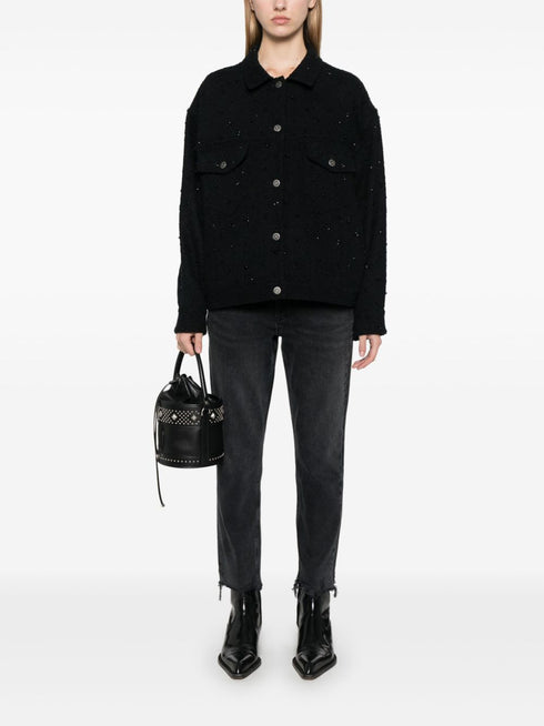 вышитая джинсовая куртка