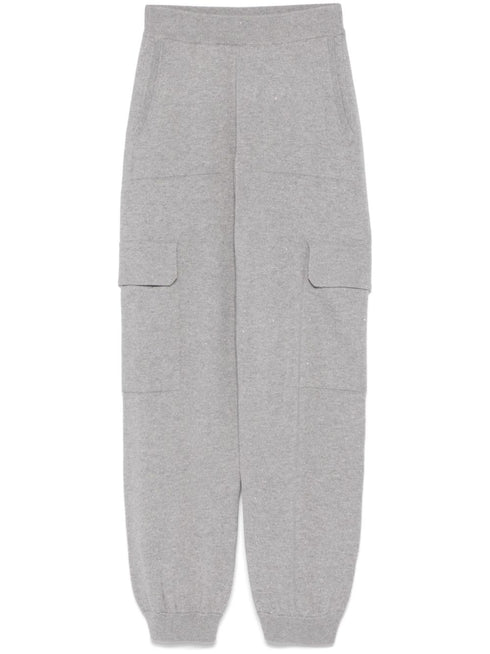 fine-knit track pants