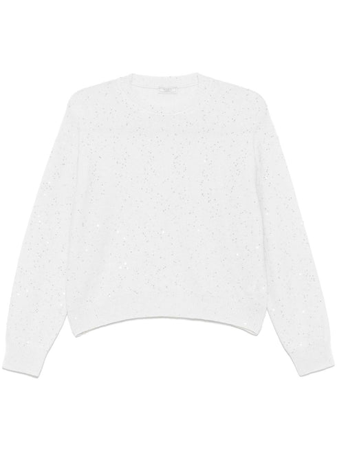 свитер, украшенный пайетками