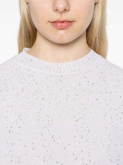 свитер, украшенный пайетками