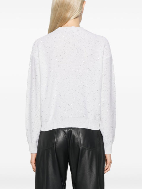 свитер, украшенный пайетками