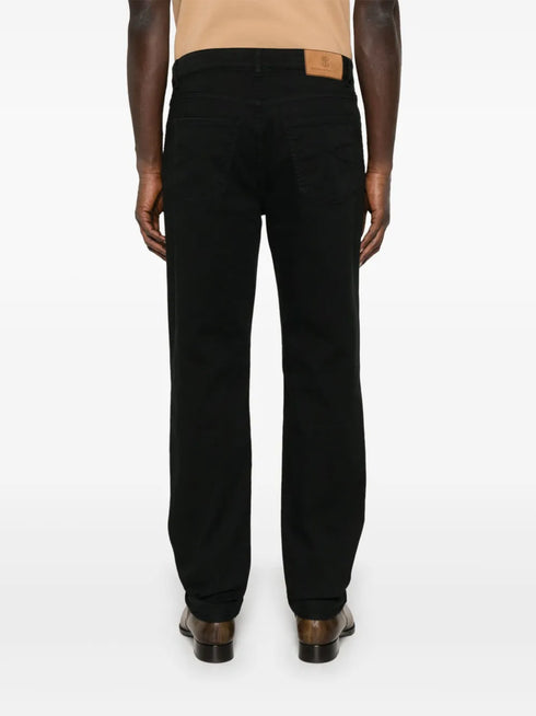 logo-embroidered jeans