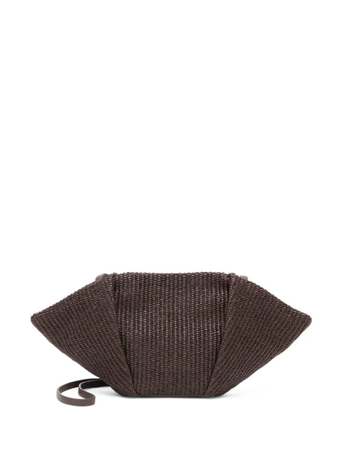 interwoven-design clutch bag