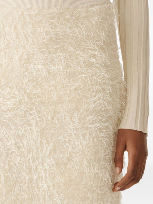 falda midi con acabado texturizado