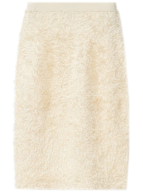 falda midi con acabado texturizado