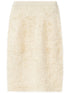 falda midi con acabado texturizado