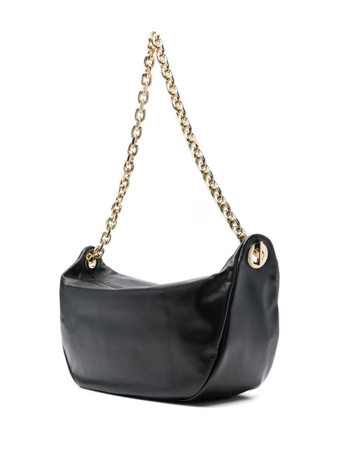 Mini bolso tote de piel con detalle de ojales