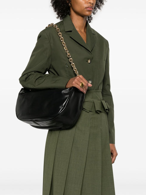 Mini bolso tote de piel con detalle de ojales