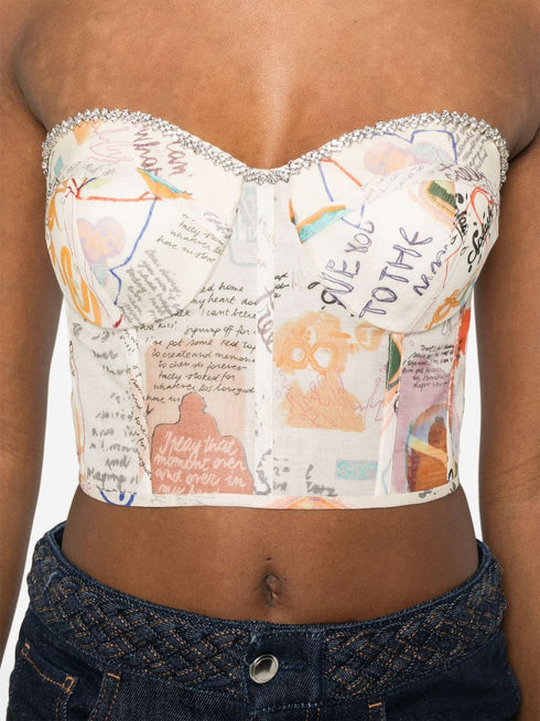 Top de corsé aplastado