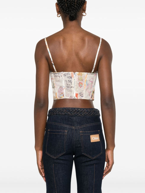 Top de corsé aplastado