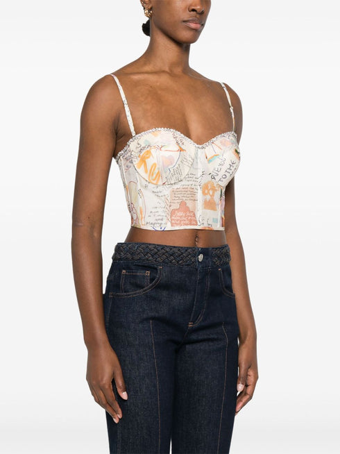 Top de corsé aplastado