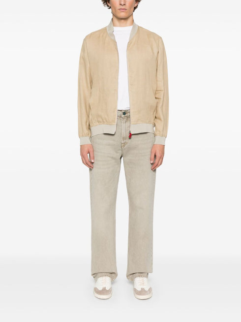 linen bomber jacket