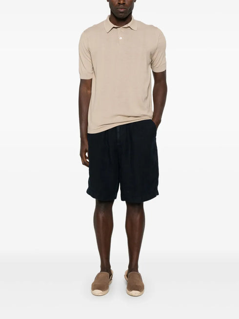 fine-knit polo shirt