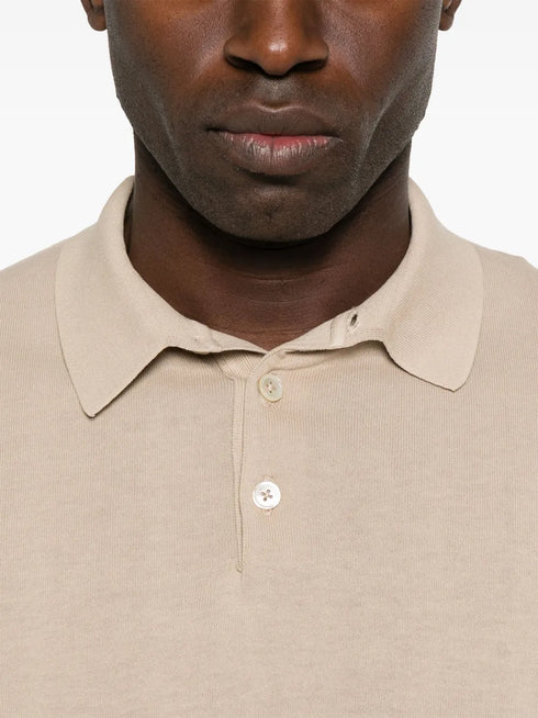 fine-knit polo shirt