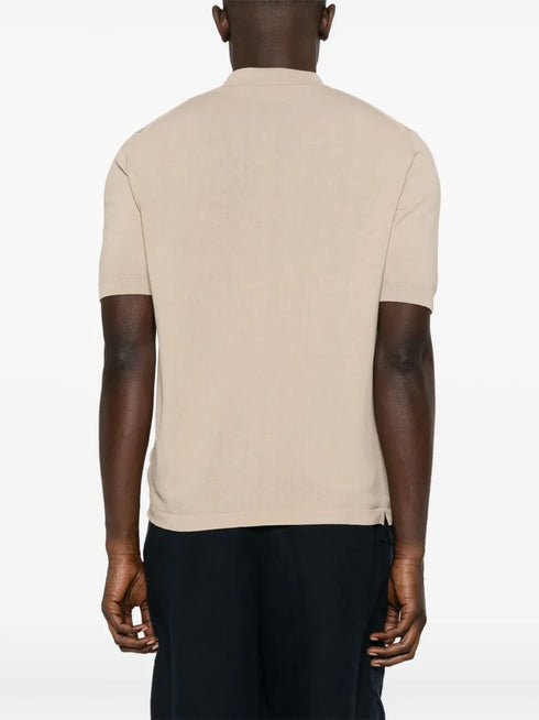 fine-knit polo shirt