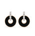 18kt rose gold onyx and diamond earrings