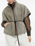 Monili chain-detail shearling jacket