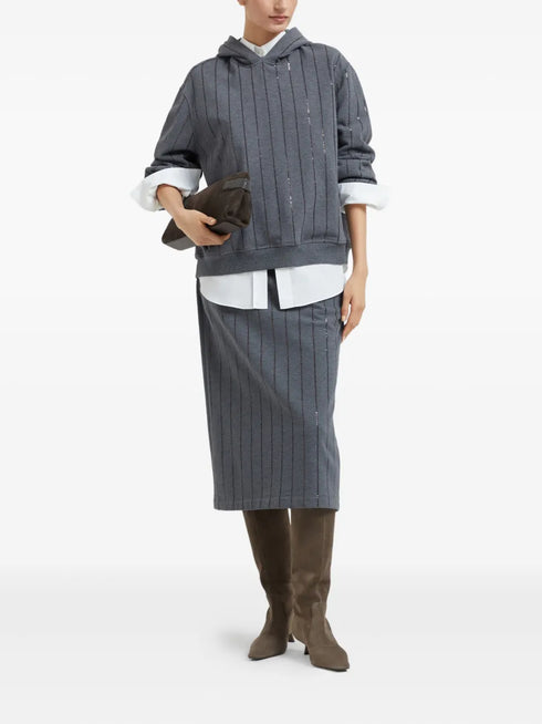 sequin-embellished hoodie