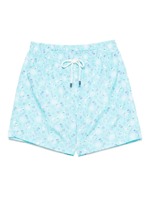 sea-print swim shorts