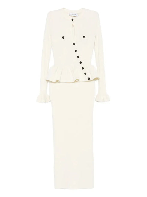 knitted asymmetric midi dress