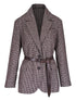 houndstooth belted blazer