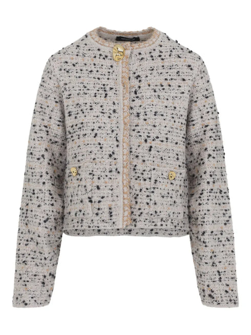 tweed gold-button jacket